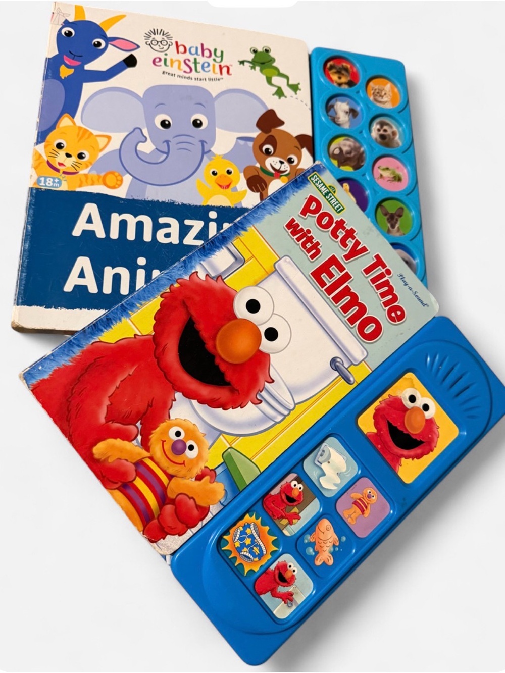 Set of 2 : Sesame Street Potty Time and Baby Einstein Sound Books -